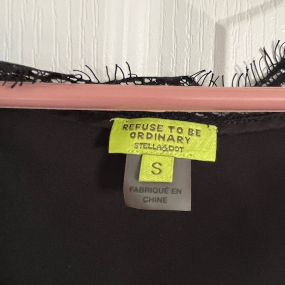 Stella and Dot black lace camisole style tank - Picture 3 of 5